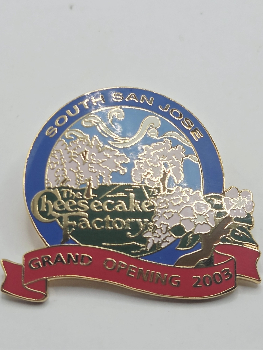 The Cheesecake Factory South San Jose Grand Opening 2003 Pin Tree Flowers